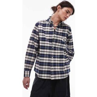 Carhartt WIP Tarbell Skjorte - L - tarbell check/dk nvy/wht