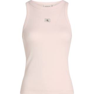 Slim Ribbed Cotton Tank Top - Pink - XXS