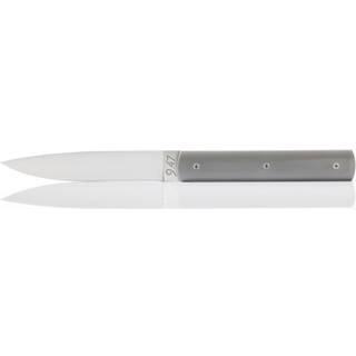 Kødkniv 9.47, håndlavet med POM-håndtag - Perceval - Lysegrå