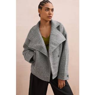 Next Grey Asymmetric Funnel Neck Coatigan