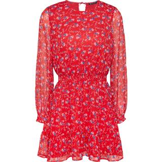 Floral Print Chiffon Mini Dress