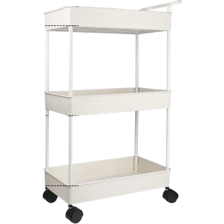 Volnamal Baby Diaper Caddy Plastic Movable Cart til nyfødt børnehave essentials bleopbevaring caddy arrangør til skiftbord og krybbe let at samle