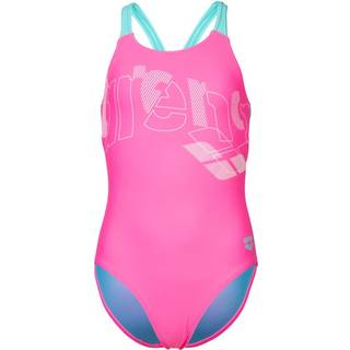 Arena Girl's Tales Swimsuit V Back Badedragt Børn størrelse 128 farve pink