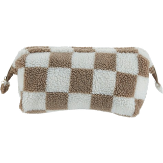 Bahne Interior - Toilettaske, brun/hvid - 12x28 cm.
