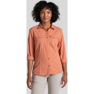 Craghoppers Women's Nosilife Adventure Langarm Bluse III Bluse Damer størrelse 48 farve pink