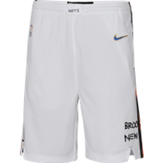 Brooklyn Nets-Nike Dri-FIT NBA Swingman-shorts til større børn - hvid - M