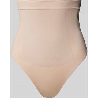 High Waisted Shapewear Thong - Secure Sculpt - Beige - S