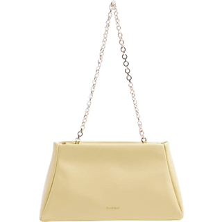 River Island River Island Yellow Faux Leather Structured Clutch Bag