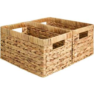Storageworks kurvkurvkurve til organisering af opbevaringskurv med indbyggede h?ndtag vandhyacinthylder (medium 2-pakke naturlig hyacint)