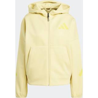 adidas Women's Z.N.E. Full Zip Hoodie Damer størrelse S farve gul