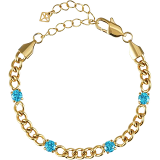 ANNEBRAUNER Panzer Aquamarine Bracelet