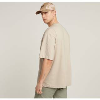 Center Chest Boxy T-Shirt - Beige - Men