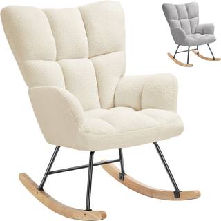 Gyngestol Torve, polstret, bouclé-stof - beige