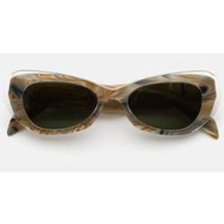 Retrosuperfuture Unisex BAX Izipho Boogie Solbriller Acetat Beige Grøn Geometrisk Normal