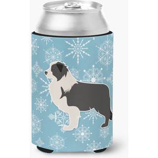 """" Caroline's Treasures Winter Snowflake Black Border Collie Can eller Bottle Hugger BB3523CC kan kramme multicolor """"