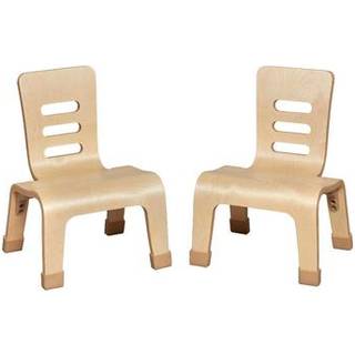 Ecr4kids bentwood stol 8in sædehøjde stable sæder Naturlig 2-pack