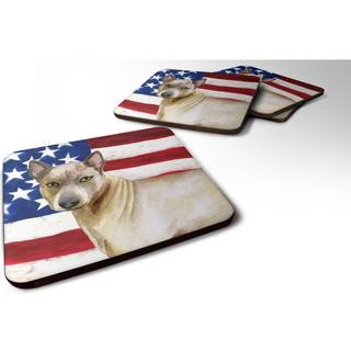 """" Caroline's Thai Ridgeback Patriotic Coasters thai ridgeback Patriotic Decorative Coasters multicolor """"