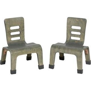 Ecr4kids bentwood stol 8in sædehøjde stable sæder Grå vask 2-pack