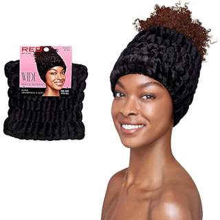 Rød af kys ekstra bred spa pandebånd superabsorberende & blød fluffy plys fleece fuld hårlinje dækning essentiel for makeup hudpleje ansigt vask