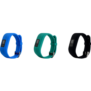 Garmin Vivofit 3/JR/JR 2 Silikone Remme - 3 stk i Lyseblå, Turkis, Sort