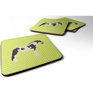 """" Caroline's Treasures Cyaldesdale Horse Green Decorative Coasters 3.5 Multicolor """"