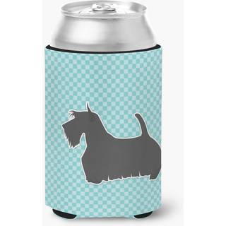 """" Caroline's Treasures Scottish Terrier Checkerboard Blue Can eller Bottle Hugger BB3769CC kan hugger flerfarvet """"