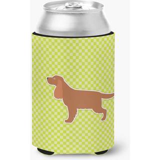 """" Caroline's Treasures English Cocker Spaniel Checkerboard Green Can eller Bottle Hugger BB3812CC kan hugger flerfarvet """"