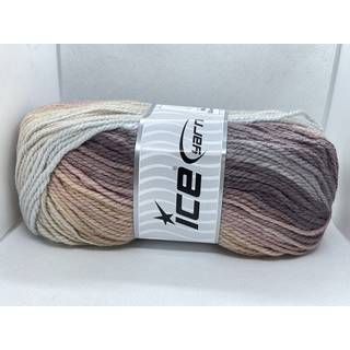 Magic Worsted Yarn - Beige Brown Mauve Gray Self Striping Acrylic Worsted Weight 202 yards (185 meter) 3,53 ounces (100 gram)