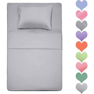 Best Season 400 Thread Count Twin Size Sheet St - blde bomuldslagner med dyb lommepasning op til 16 tommer slvgr farve 3 stykker