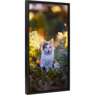 Kate og Laurel Custom trykt indrammet l?rred v?gkunst 14x26.5 Black Sylvie Personal Canvas Print med dine fotos til sovev?relse eller stue galler