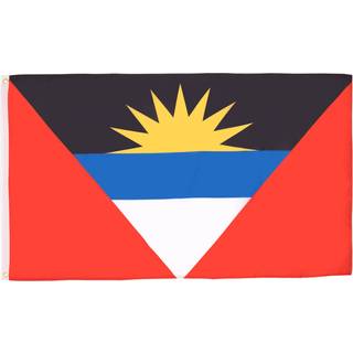 AZ -flag - Antigua og Barbuda -flag - 3x5 ft - 100D polyester Antiguan Barbudan Banner med to metalgrommer - Fade Resistant - Vivid Colours - 3 '