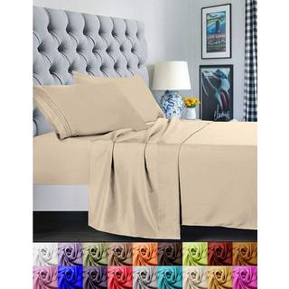 Elegant Comfort 1500 Premier luksushotelkvalitet Superbl?d rynkefri og falmningsbestandig 4-delt senget?jss?t Twin/Twin XL Beige