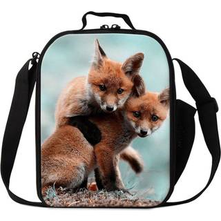 Dispalang Fox Print frokostposer til b?rn Piger Isolerede frokostbokseposer Lille b?rn Animal frokostbeholder