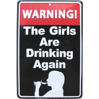 TG LLC Treasure Gurus Danger Advarsel Pigerne drikker igen sjove os Metal Sign Bar Pub Wall Decor
