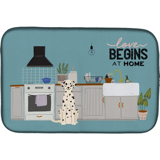 """" Caroline's Treasures CK7801DDM Dalmatian Kitchen Scene Dish-Drying-Mats 14 X 21 Multicolor """"