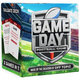 OFF TOPIC Game Day Super Bowl Fodboldkortspil for voksne - Festspil til fodboldspil - 2-i-1 voksenspil til Game Night