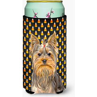 Candy Corn Halloween Yorkie / Yorkshire Terrier Tall Boy Beverage Isulator Hugger KJ1212TBC