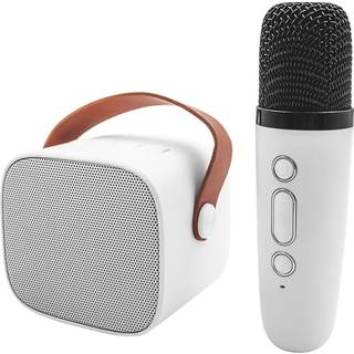 United SPK2458 bluetooth højtaler med karaoke mikrofon hvid
