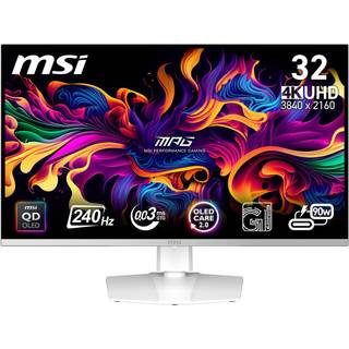 MSI MPG 321URXW QD-OLED computerskærm 80 cm (31.5) 3840 x 2160 pixel 4K Ultra HD Hvid