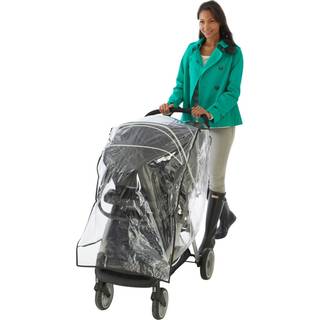 Nuby Rejsesystem Vejrskjold Klar plastklapvognsdæksel med opbevaringslomme og udluftede sider
