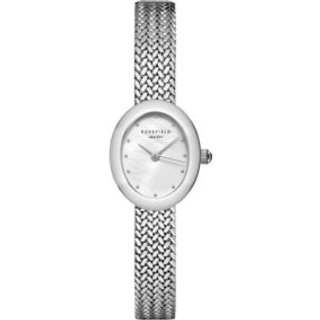 Rosefield Mini Oval dameur i stål med lænke - 18x22 mm