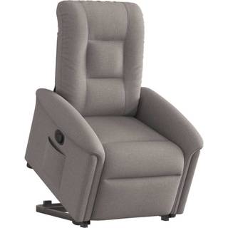 Elektrisk Massagestol Med Løftefunktion Stof Gråbrun - Nej / Manuel tilbagelæningsfunktion