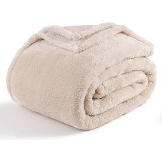 Berkshire tæppe klassisk ekstra-fluffy plys kast tæppe blød fuzzy fluffy langt hår kast tæppe til sofa sofa senge chino khaki 50x60 tommer