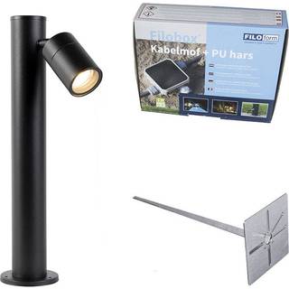 Udendørslampe sort 45 cm justerbar IP44 - Solo