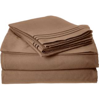 Elegant komfort Luksuriøse sengelinjer sat på Amazon 1500 Premier Wrinkle Fade and Stain Resistant 4-Piece Bed Sheet Set Deep Pocket California K