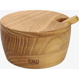 RAW Saltkar med låg + ske, teak