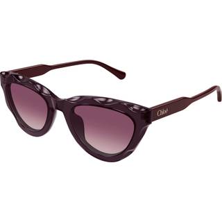 Chloé CH0294S 002 52 Solbriller Kvinder Purple - Transparent Dark Violet - 52mm