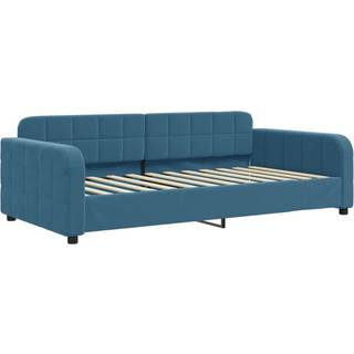 daybed med udtræk 100x200 cm velour blå