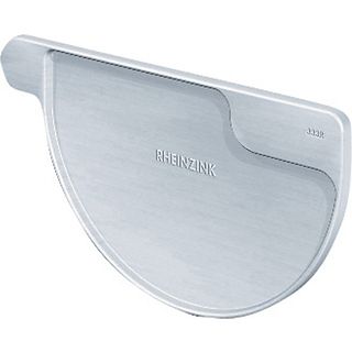 Rheinzink endebund 400mm højre 1/2 rund