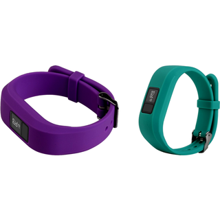 Garmin Vivofit 3 / JR / JR 2 Silicone remme - Lilla & Turkis